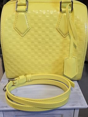 LV FACETTE LIME GREEN CUBE SPEEDY CROSSBODY/HANDBAG